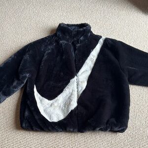 Nike Black and White plush Jacket
